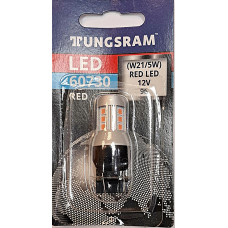 LED 12V 3/0.55W W3X16Q T20 PIROS (ÜVEGFEJŰ) TUNGSRAM