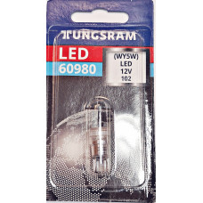 LED 12V 0.5W WY5W SÁRGA ÜVEGFEJŰ TUNGSRAM/GE