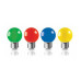 LED 3W 240V SZÍNES E27 KÉK GÖMB 